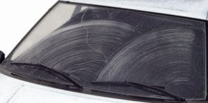 worn wiper blades leaving streaks on windshield